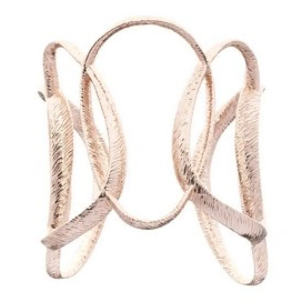 Ted Baker Rose Gold Textured Hoop Tamii Cuff